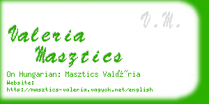 valeria masztics business card